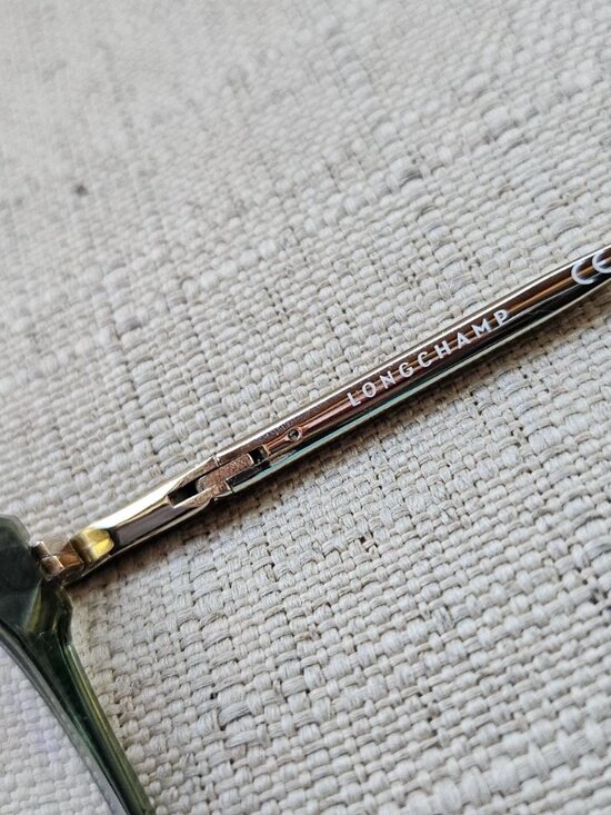 Longchamp Women Eyeglasses Frame Cat Eye Eyewear Gold/Green Tone VO2635